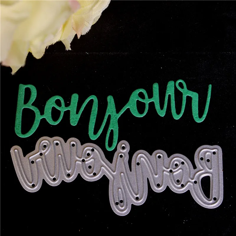 

French Word Birthday Metal Cutting Dies for Diy Scrapbooking Die Cut New Cuts for Paper Card Making Craft Embossing Photo