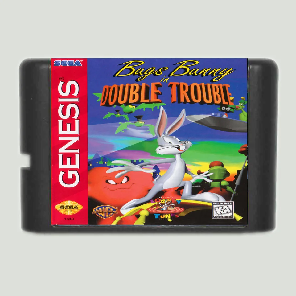 Багз Банни Double Trouble NTSC-USA 16 бит MD карточная игра для Sega игры Mega Drive Genesis | Электроника