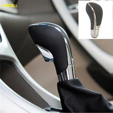 New Black Chrome PU Leather Automatic Transmission Gear Shift Shifter Lever Knob For Opel Vauxhall Insignia Buick Regal 20986271