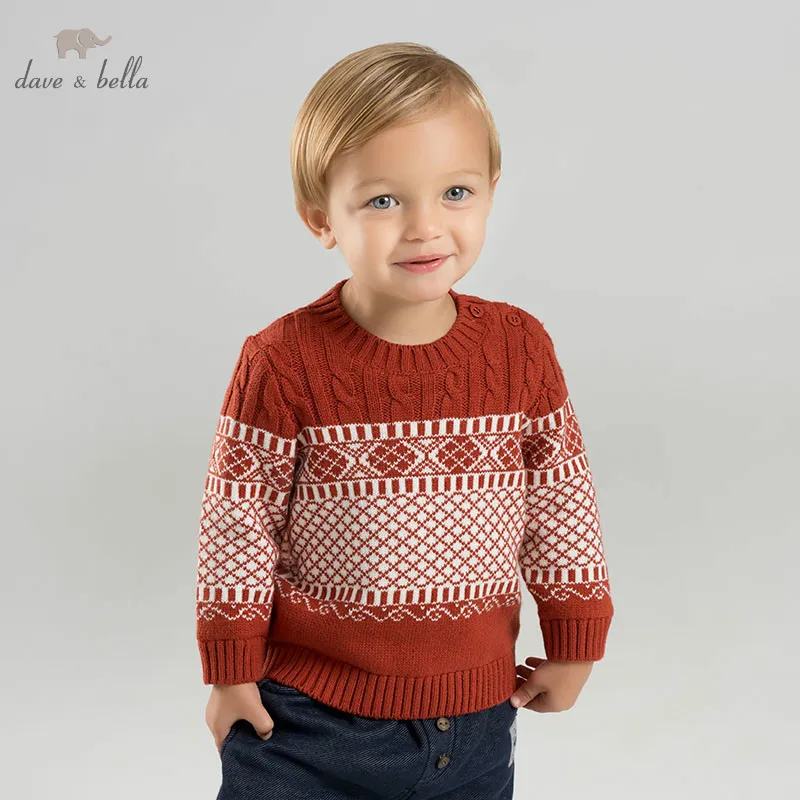 

DBM8911 dave bella baby boys sweater children knitted sweater kids autumn pullover toddler boutique tops