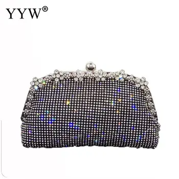 

Women Evening Bag Rhinstone Party Banquet Glitter Bag For Ladies Wedding Clutches Handbag Crossbody Shoulder Bag Bolsas Mujer