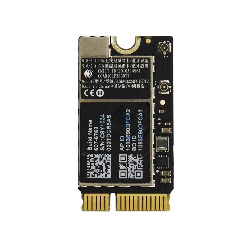 BCM943224PCIEBT2 300 Мбит/с 5,8/2,4 ГГц Wi-Fi bluetooth 4,0 Мини PCI-E сетевая карта для Macbook Air A1370 A1369 A1465 ноутбука