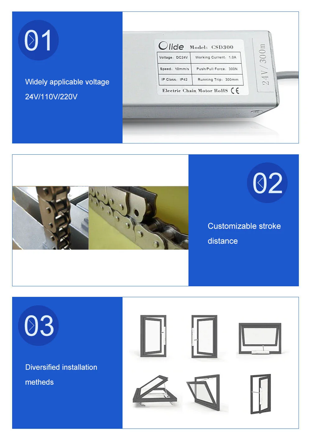 Automatic Aluminum Windows Opening