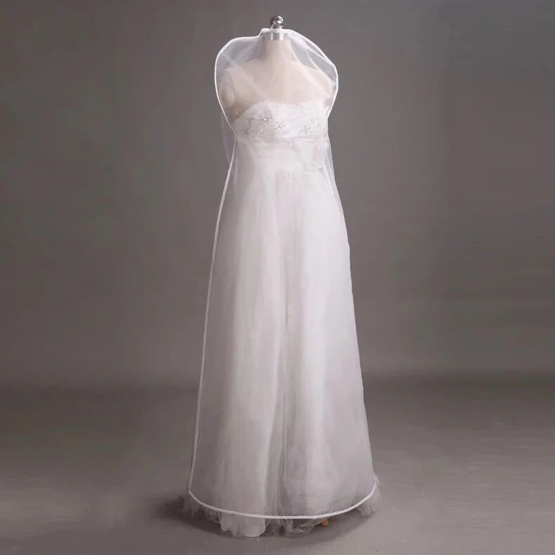 

Transparent Double-sides Mesh Womens Garment Storage Bag Protector Covers Dustproof Case for Wedding Dress Robe Clothes AC022
