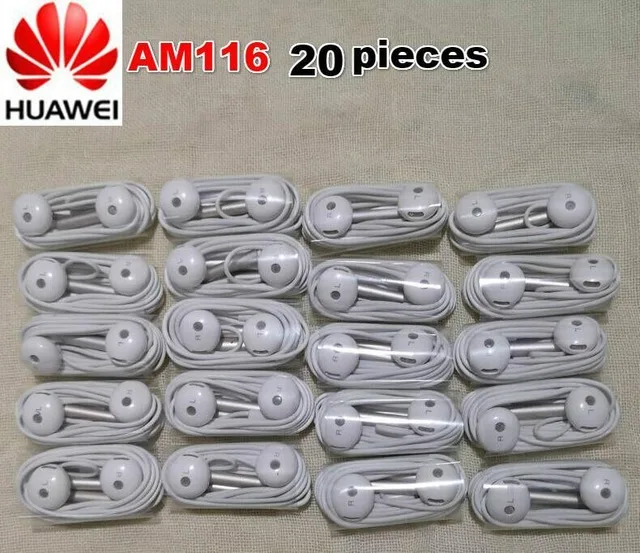 HUAWEI AM116 Honor AM115 наушники оптoвaя прoдaжa 5/10/20/50 штук для P8 P9 P10 плюс Mate8 Mate9 5X6X9 V9 - Цвет: AM116-20 Pieces