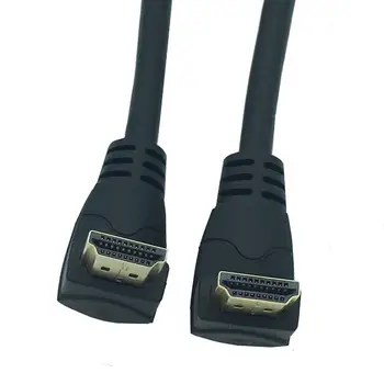 

High Quality HDMI 2.0 2K * 4K 60Hz 3D Dual Up Angled 90 Degree HDMI Male to Male HDTV Cable for DVD PS3 PC 30cm/60cm/180cm