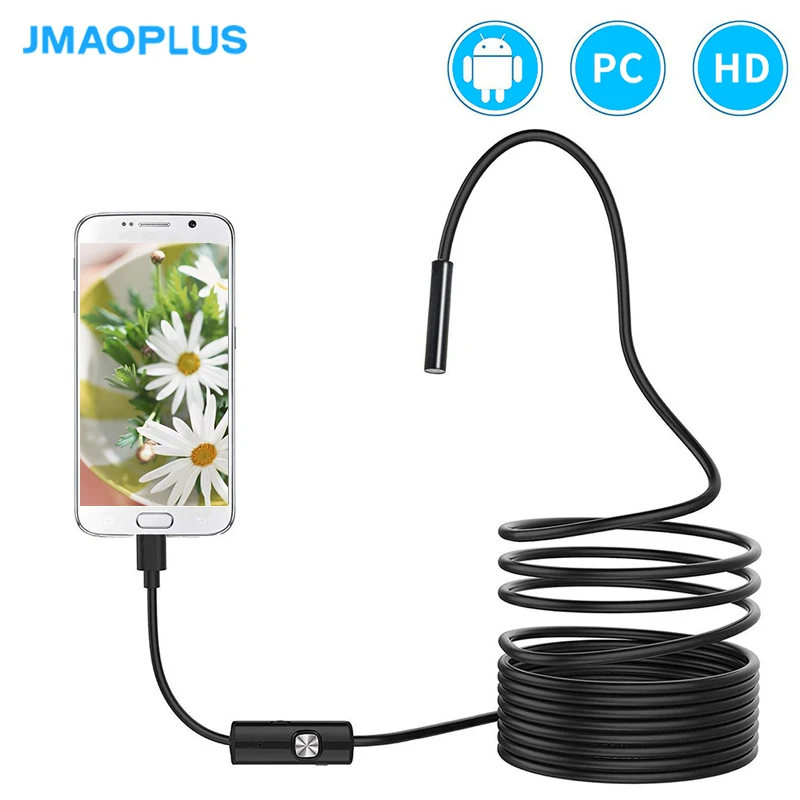 

Endoscope 5.5mm Micro USB Camera External Camera For Android Phone IP67 Waterproof Snake Camera With 6 Led Android Device For PC