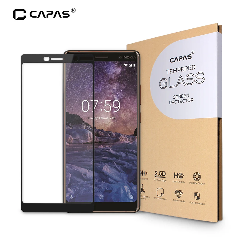 

For Nokia 7 Plus Tempered Glass For Nokia7 Plus Full Screen Protector Protective Film LCD Guard Anti Explosion Proof HD Clear