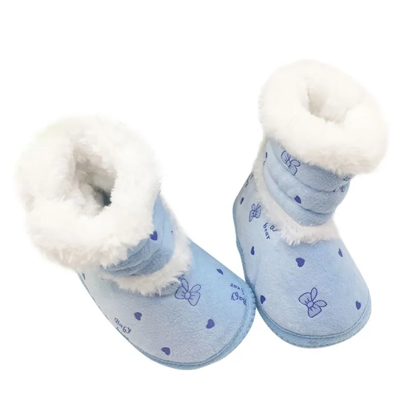 Ребенка 0-18 месяцев Prewalker Обувь для девочек зимние ботинки детские Прочные ботинки со шнуровкой первых шагов
