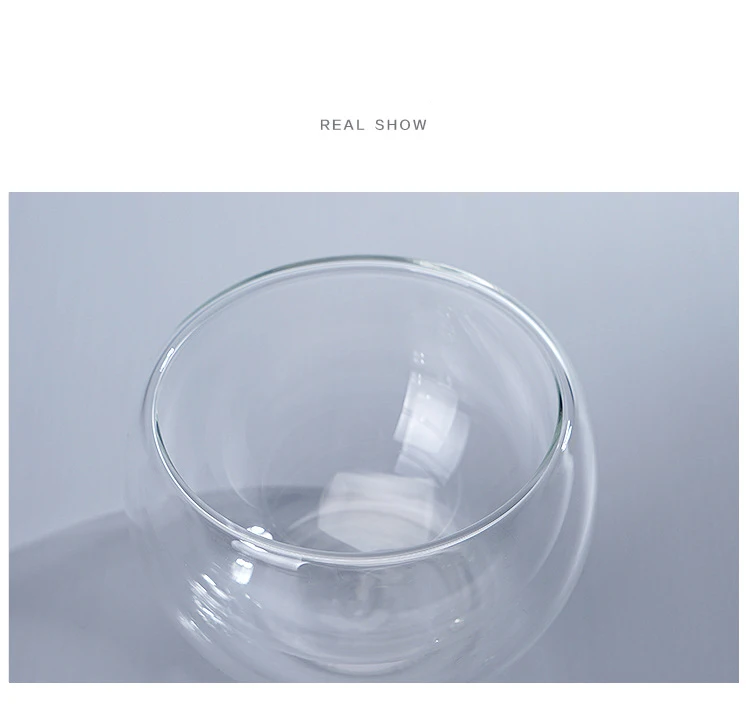 4 шт. 50ml100ml150ml200ml двойная стеклянная чашка изоляции высокой кружка из боросиликатного стекла для чая, кофе, молока сок, напиток