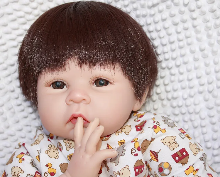 

55cm Baby Silicone Dolls Silicone Newborn Baby Toy Baby Dolls Kid's Birthday Gift Simulation Dolls Early Education Traning Doll