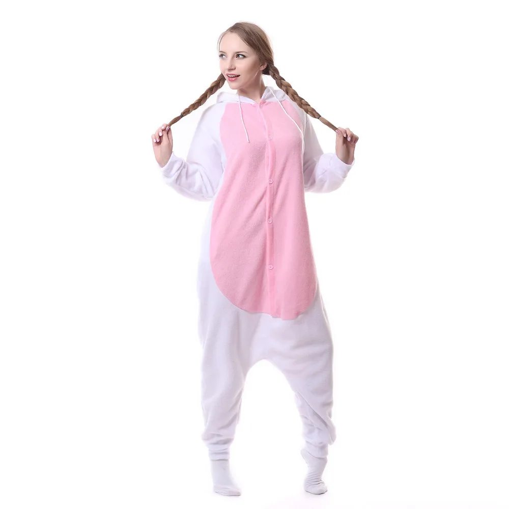 Кигуруми комбинезон для взрослых унисекс Коза onesies пижамы флис белые пижамы Овцы костюмы животных для косплея мультфильм пижамы