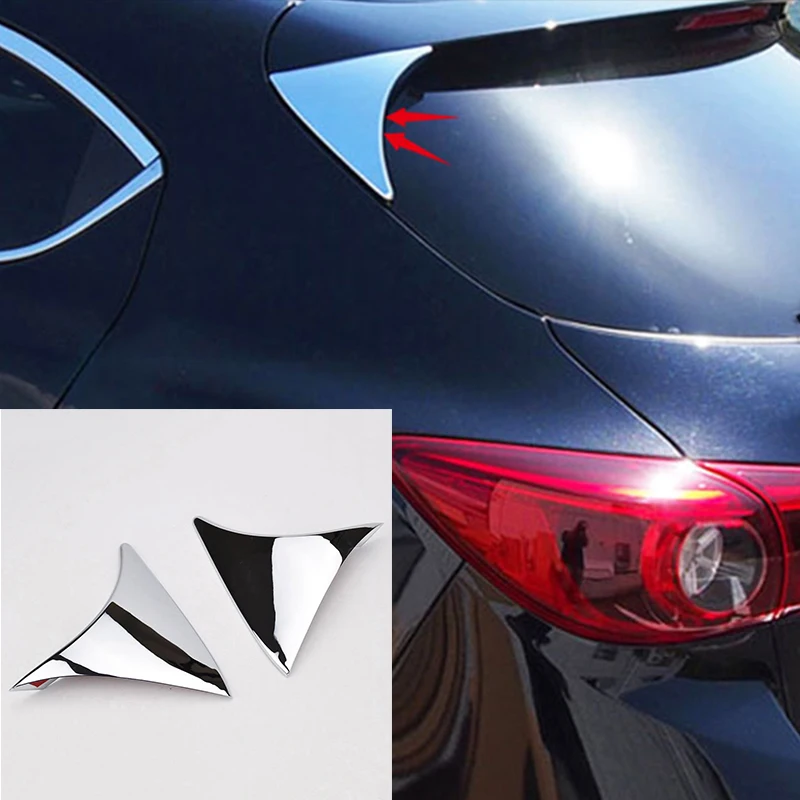 Для Mazda 3 Axela 2014-2018 хэтчбек ABS Chrome Защита от солнца на заднее стекло авто спойлер