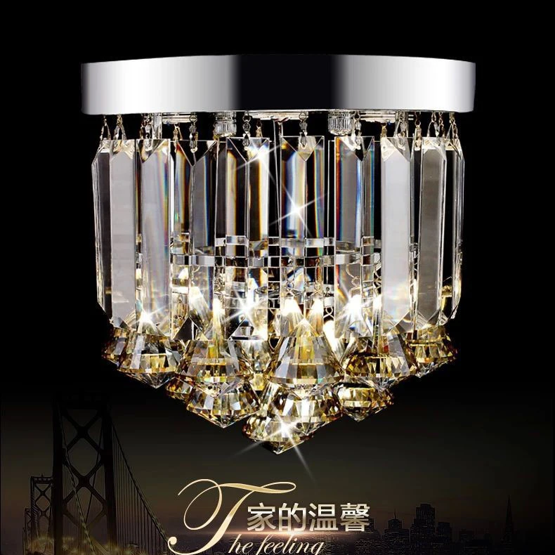 

Dia23* H21CM Top K9 Crystal Ceiling Light Lamparas de techo Hallway Lights Rain Drop Amber/ Clear Color