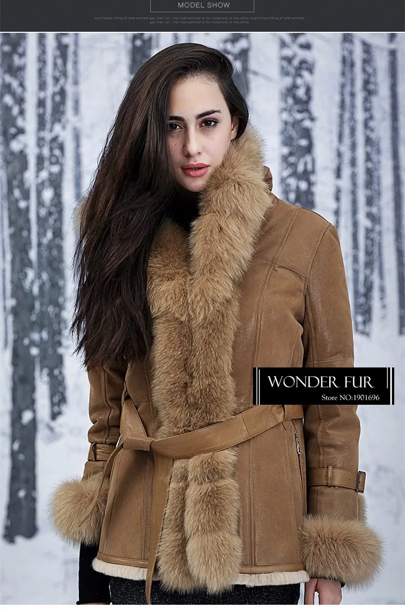 Роскошная куртка с мехом кролика Рекс, лучшее качество, натуральный мех и кожа, пальто средней длины, зимняя теплая Женская куртка с капюшоном из лисьего меха