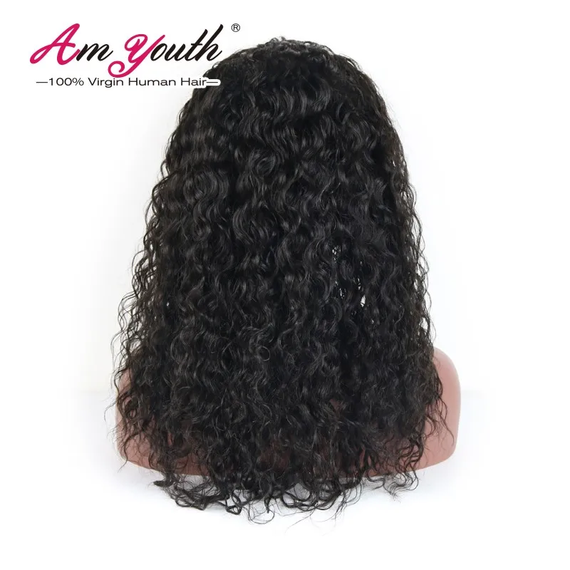Full Lace Human Hair Wigs For Black Women Brazilian Loose Curly Full Lace Wig Virgin Hair Glueless Lace Front Human Hair Wig (1)