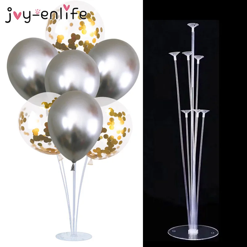 

7 Tubes Balloons Stand Balloon Holder Column Plastic Balloon Stick for Birthday Party Decorations Wedding Balloons Arch Decor
