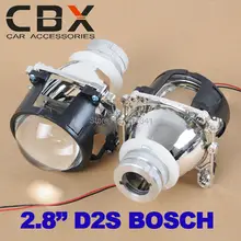 Бесплатная Доставка 2.8 Дюйм(ов) Би-ксеноновые Проектора Объектив D2S D2H Патрон Лампы H4 Фара Легкая Установка Мини-Объектив Проектора LHD