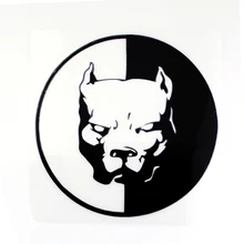 1PCS PITBULL Car Stickers 12 12CM Black White font b Motorcycle b font Car Styling font