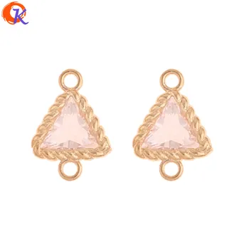 

Cordial Design 30Pcs 8*11MM Jewelry Accessories/DIY/Genuine Gold Plating/CZ Earrings Connectors/Hand Made/Earring Findings