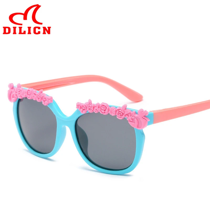 Mignon Enfants Fleur Polarisee Enfants Lunettes De Soleil Filles Dessin Anime Gel De Silice Lunettes De Soleil Bebe Uv400 Lunettes Enfant Gafas De Sol Aliexpress