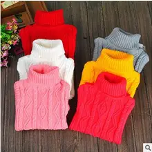 От 2 до 12 лет Детская одежда высококачественные пуловеры для маленьких девочек и мальчиков, Свитера с высоким воротником г., осенне-зимняя теплая детская верхняя одежда