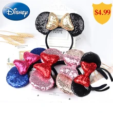 Дисней Микки повязка на голову "Минни" аксессуары плюшевые большие уши волосы праздничный мультфильм Девушки вечерние украшения ролевые игры Kawaii игрушки подарки