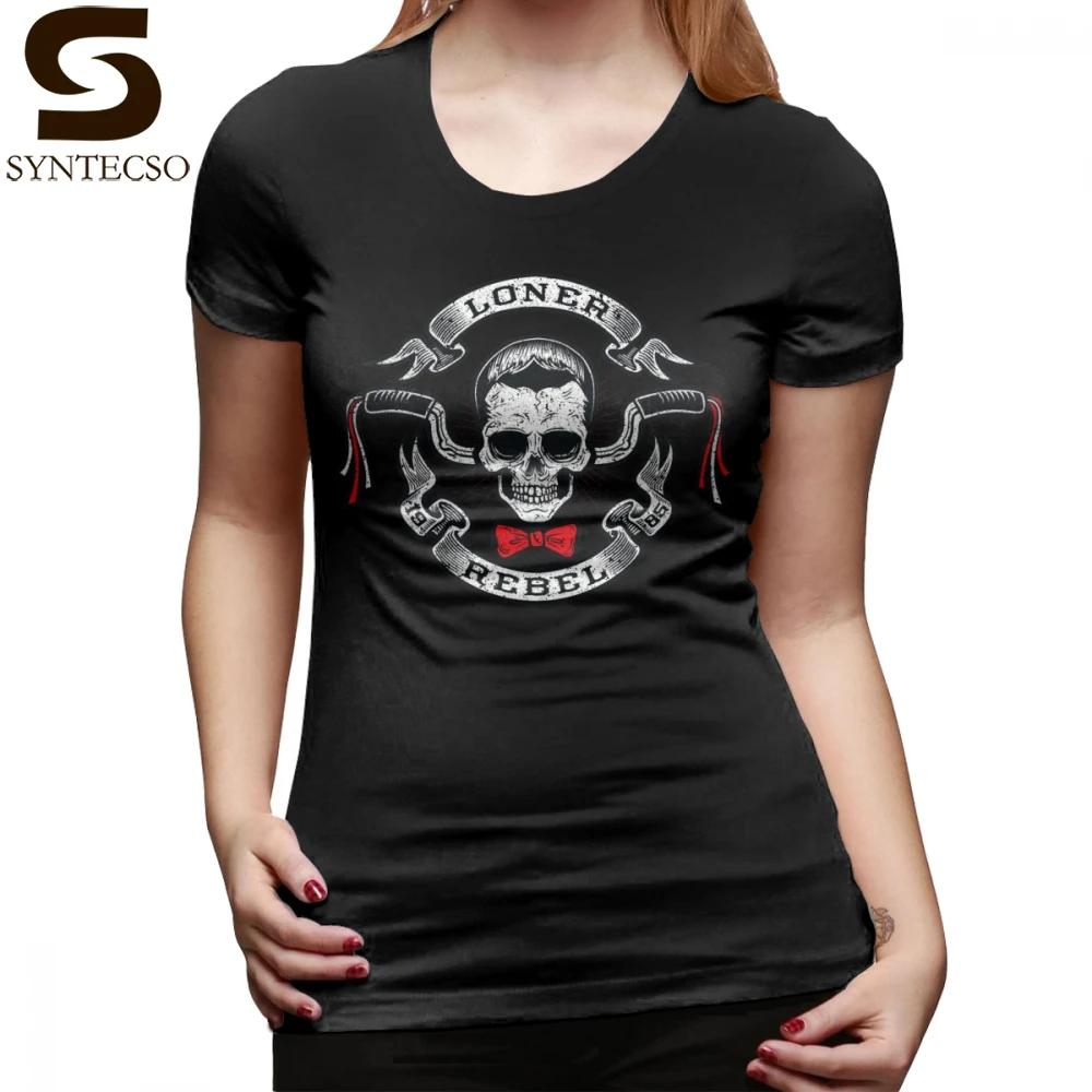 

Motorcycle T-Shirt The Rider T Shirt Cotton Trendy Women tshirt O Neck Graphic Casual XXL Short-Sleeve Gray Ladies Tee Shirt