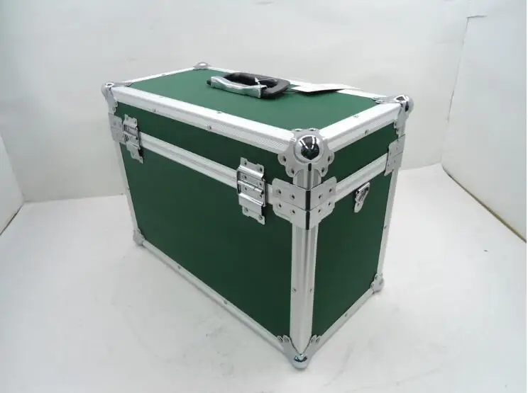 

Green emergency medical kit Pressure-resistant round iron corner inspection box