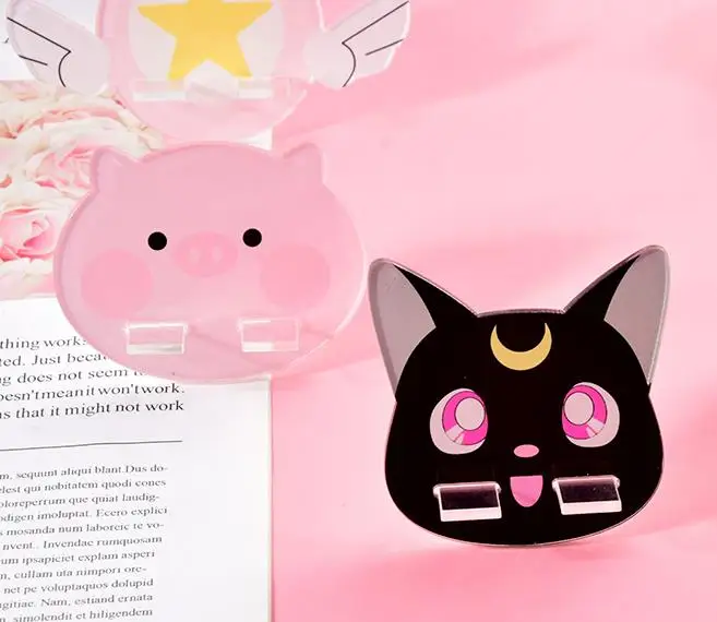 1 шт. Kawaii Moon Cat Pig Moon Star акриловый держатель для мобильного телефона Регулируемый держатель для планшета Настольный Держатель подставка держатели канцелярские