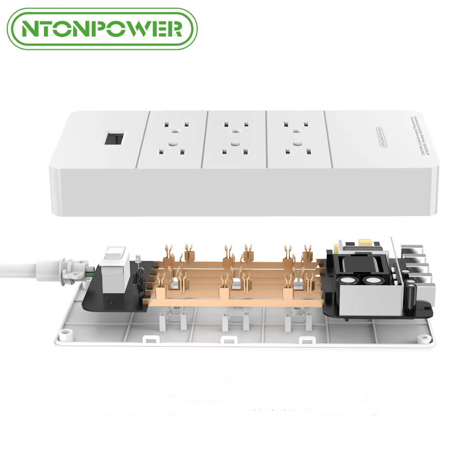 NTON POWER HPC USB защита от перенапряжения ETL перечисленные США штепсельная вилка 6AC с
