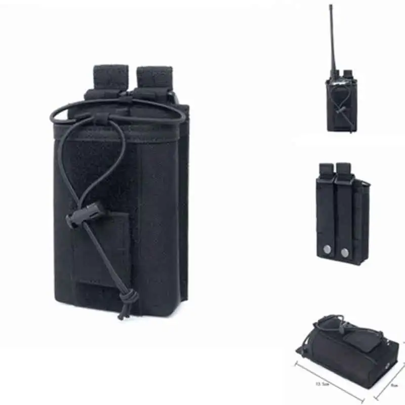 

Nylon Emergency Rescue Walkie-talkie Bag Outdoor Sports Tactical Molle Interphone Case System Attachment Interphone Radio