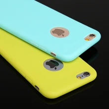 Nueva llegada case para iphone 6! candy colores soft tpu cajas del teléfono del silicio para el iphone 6 6s 5 5S sí 7 7 plus capa coque