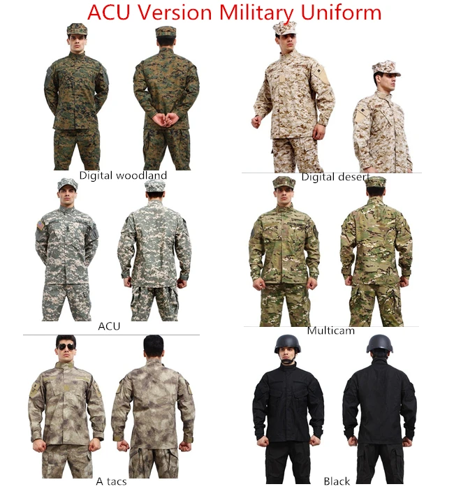 

Multicam Camouflage Military Training Combat Suits Tactical US Army Camo Uniforms CS Wargame Paintball Uniform, Coat + Pant