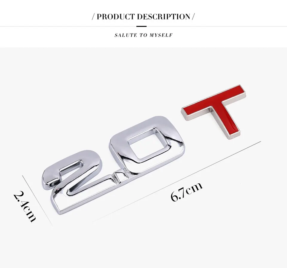 Автомобильный 3D металла 1,6 T 1,8 T 2,2 T 2,5 T 3,0 T Логотип Стикеры эмблемы наклейки на авто хвост Стикеры для BMW Mercedes Ford Audi Toyota Honda