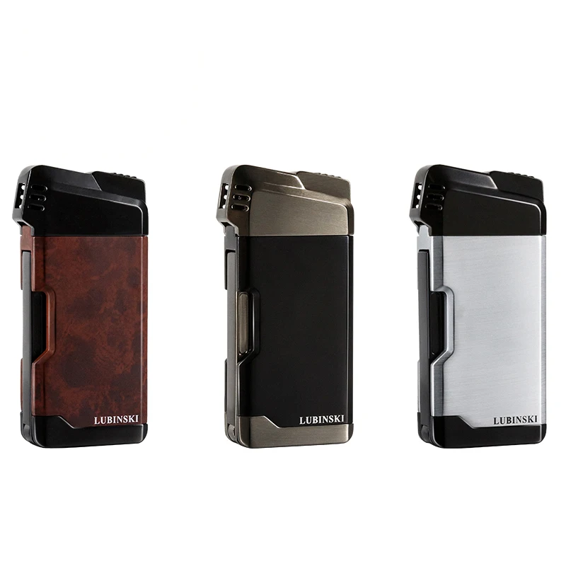 

LUBINSKI Jet Fire Metal Cigar Cigarette Lighter Refillable Flame Lighter Gift Box Set COHIBA Smoking Tool Accessories