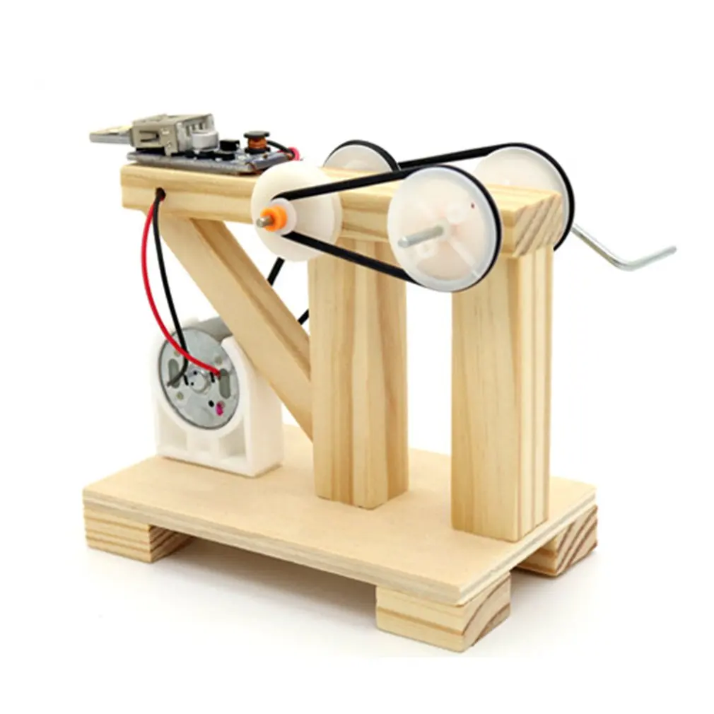 

Funny DIY Toys Hand Generator Material Set Hand Dynamo Manual Electrical Generator Assembly Craft Educational Toys For Children