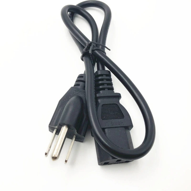 

US Plug 1M/1.8M 3-Conductor PC Power Cord 18AWG NEMA 5-15p to IEC C13 Cable