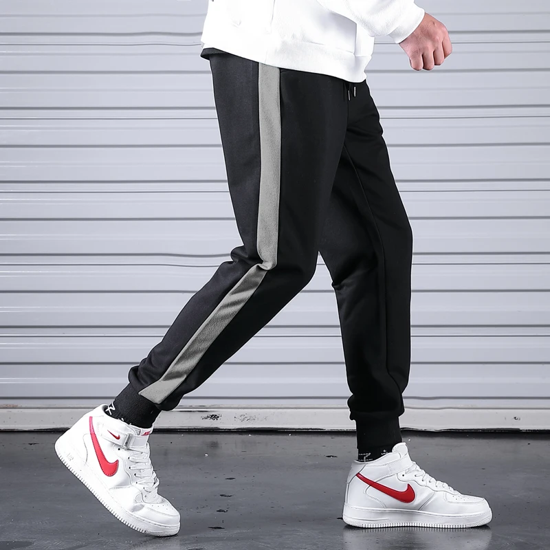 Men Casual Sweatpants Fitness Side Stripe Men's Sportswear Joggers Pants Cotton New Male Gyms Trousers Pantalones Hombre