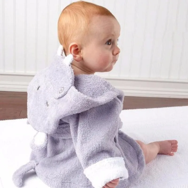 Winter Spring Autumn Animal Style Baby Clothing Boys Girls Robes Cartoon Bathrobe Sleepwear Robe