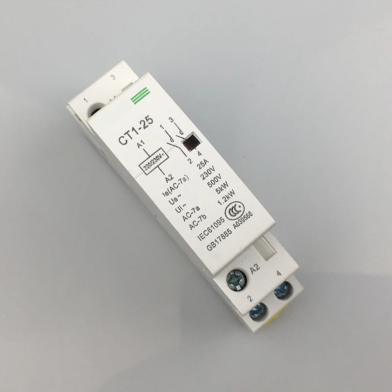 CT Американская классификация проводов 2р 25A 220 V/230 V 50/60HZ Din rail AC контактор для дома 2NO