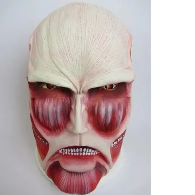 Атака на Титанов Аниме Маска Shingeki No Kyojin Colossal Косплей страшное полное лицо