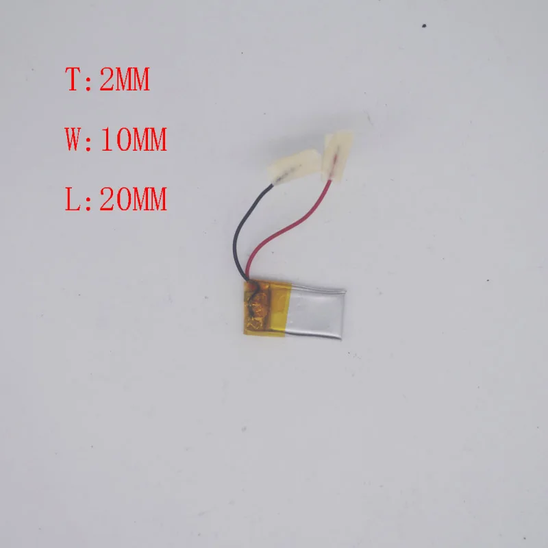 3,7 V полимерная литиевая батарея 201020 тончайшая bluetooth-гарнитура рекордер Микро-устройство 40 MAH