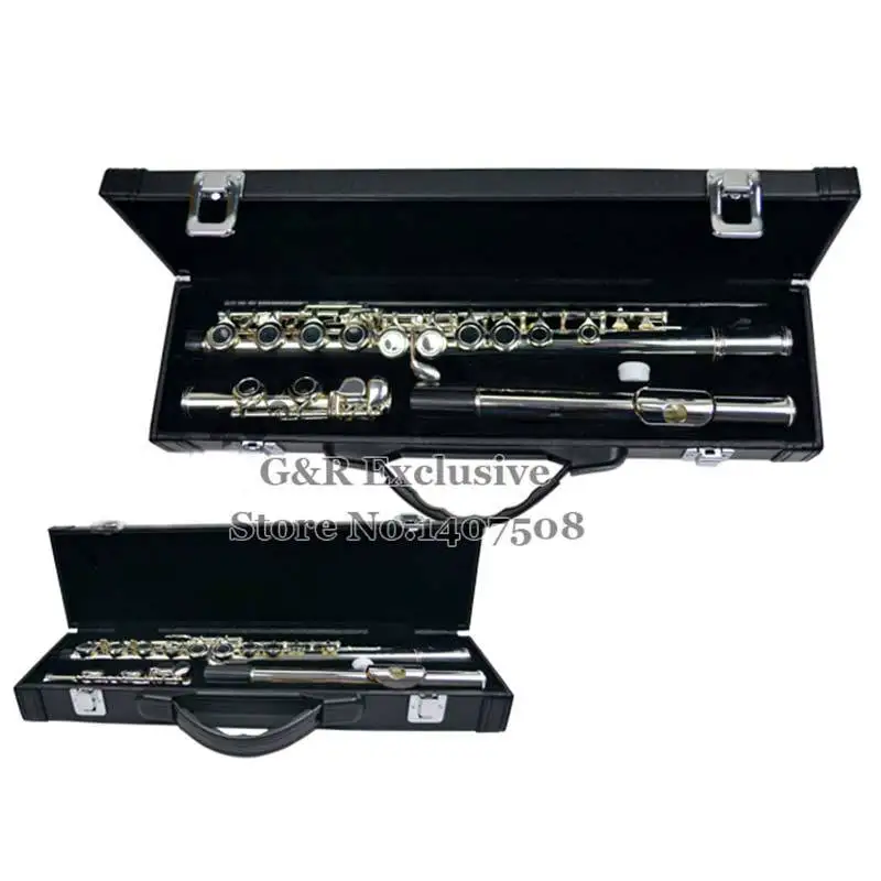 

16 Holes C Key Flute Woodwind Musical Instrument Flauta Professional Nickel-plated Flauta With Case