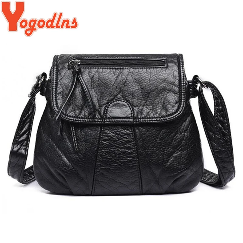 Yogodlns جديد وصول النساء يد غسلها الجلود الكتف حقيبة ساعي عارضة صندوق مربع بولسا الأنثوية Crossbody أكياس