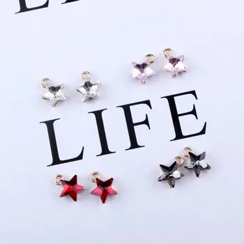 

20pcs/lot five-pointed star Little Star Set in drill Charm Alloy Pendant fit necklaces bracelet DIY Fashion Jewelry Accessories