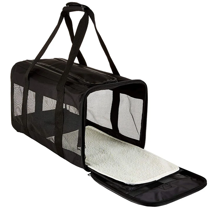 

Portable Pet Travelling Bag Breathable Soft-Sided Dog Cats Travel Carrier XH8Z