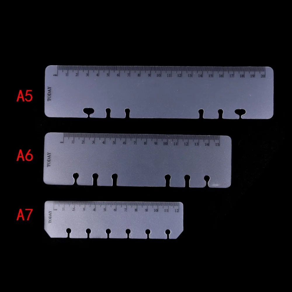 A5 A6 A7 ПВХ планировщик для 6 отверстий с отрывными листами, спиральный практичный лист Закладка линейка блокнот