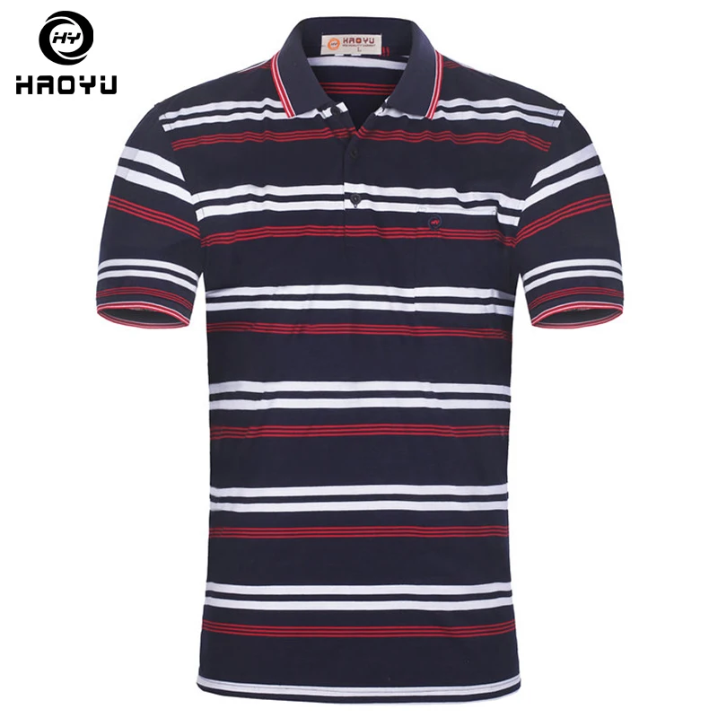 

Polo Shirt Mens Brand Striped Polo Shirt Casual Short-Sleeved Men Brand Fashion Men's Breathable Polos Camisa Polo Homme