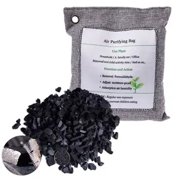 

500g Activated Charcoal Bag Home Car Air Freshener Purifier Shoes Deodorant Deodorize Desiccant Cabinet Smelly Damp Absorber